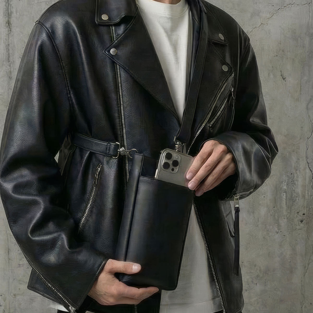 Eimless 3Way スマホ ショルダーバッグ メンズ 大画面(6.9インチ