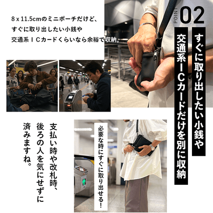 Eimless (エイムレス) カラビナ付き 小型 防水ポーチ メンズ 11.5ｘ8cm ガジェットポーチ ワイヤレスイヤホンケース イヤホンバッグ スマートキーケース コインケース イヤホンホルダー コインホルダー