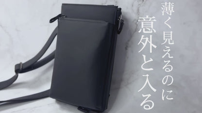 Eimless 3Way スマホ ショルダーバッグ メンズ 大画面(6.9インチ) スマホ対応 お財布付き 防水 PUレザー製 『防水試験実施済み』 軽量202g 横13.5cmｘ縦22cm ｘ 高さ5cm ミニショルダーバッグ ボディバッグ スマホポーチ